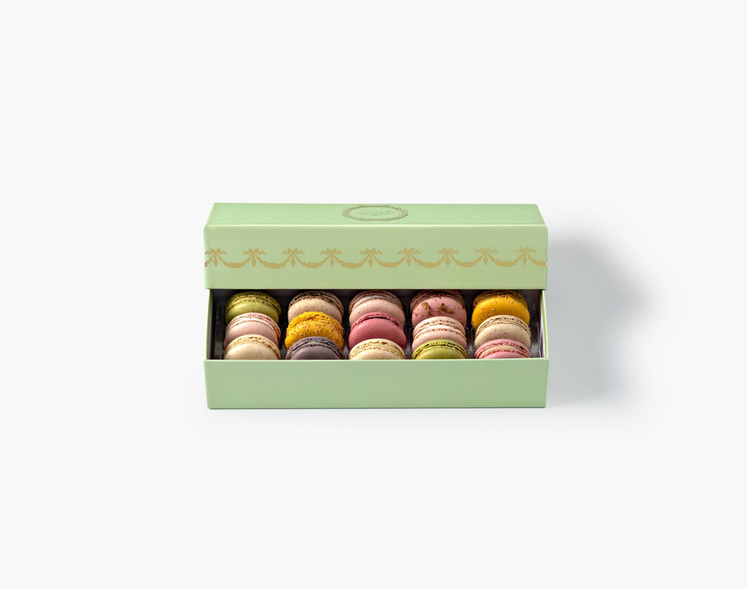 Intemporel 15 macarons gift box - Green