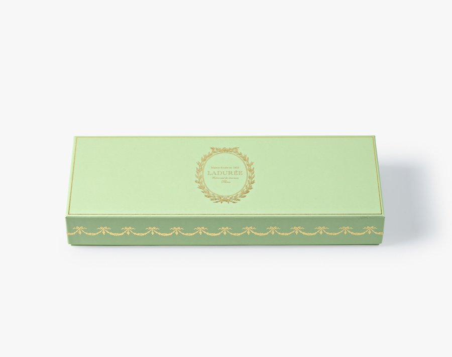 « Intemporel » 35 macarons gift box - Green